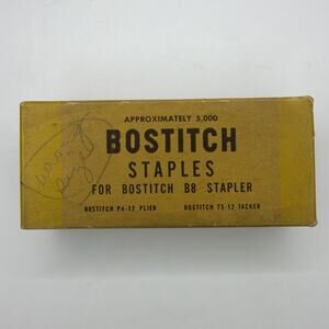 Bostitch Staples B8 Opened Vintage Box Approx 4500 Display Prop Decoration Gift